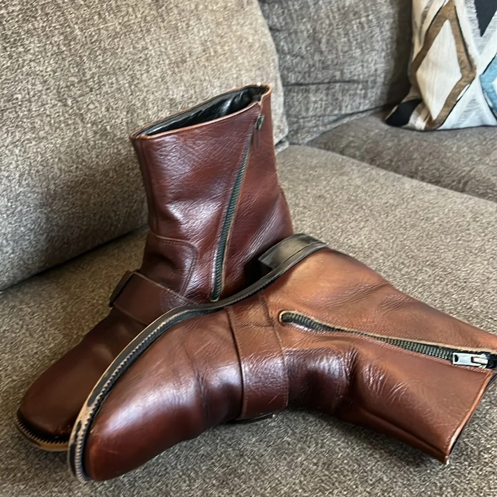 Bostonian Vintage Brown Ankle Leather‎ boots Size 8.5